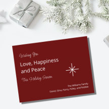 Natal Floco de Neve Família Festiva Vermelha