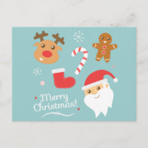 Natal Fofo - Papai Noel, Rena, Homem de Pão de Mel