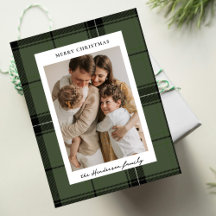 Natal Foto Vertical Personalizada Xadrez Verde