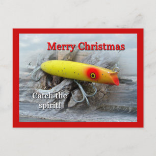 Cartão Postal De Festividades Natal Gibbs Darter Vintage Saltwater Lure
