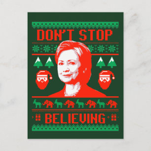 Cartão Postal De Festividades Natal Hillary - Não pare de acreditar -