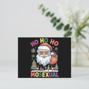 Cartão Postal De Festividades Natal Homossexual Ho Ho Ho Festa de Orgulho Gay