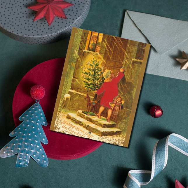 Cartão Postal De Festividades Natal húngaro de 1896 (Criador carregado)