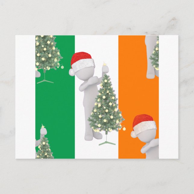 Cartão Postal De Festividades natal irlandês (Frente)