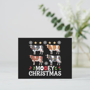 Cartão Postal De Festividades Natal Mooey Amante de Vaca Feriado Fazenda Fazende