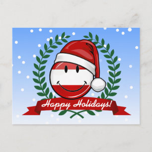 Cartão Postal De Festividades Natal Na Albânia Sinalizador de Sorriso