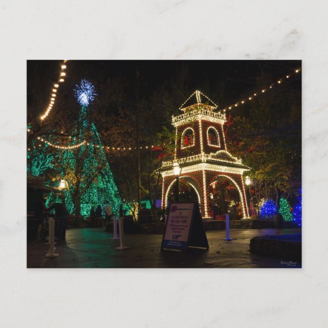 Cartão Postal De Festividades Natal Na Cidade Do Dólar Prateado (Frente)