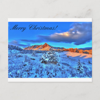 Cartão Postal De Festividades Natal nas montanhas