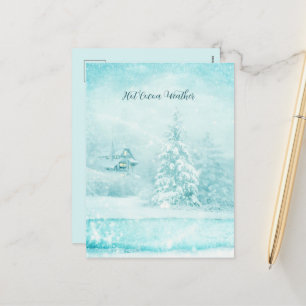 Cartão Postal De Festividades Natal Neva No Clima Quente Do Cacau