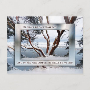 Cartão Postal De Festividades Natal - Neve sobre a Baía