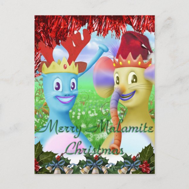 Cartão Postal De Festividades Natal no Brimlest (Frente)