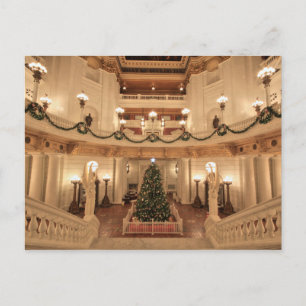 Cartão Postal De Festividades Natal no Capitólio Estadual da Pensilvânia