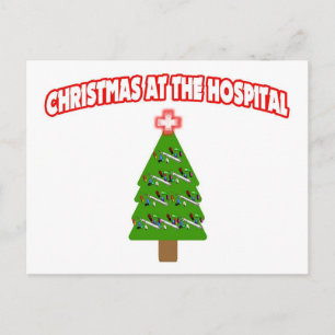 Cartão Postal De Festividades Natal no hospital