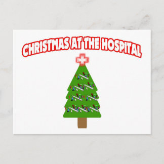 Cartão Postal De Festividades Natal no hospital