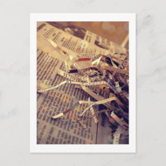 Cartão Postal De Festividades Natal no papel de jornal