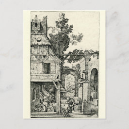 Cartão Postal De Festividades Natal ou Cristo de Albrecht Durer