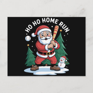 Cartão Postal De Festividades Natal Papai Noel Rebatida Ho Baseball Boneco de Ne