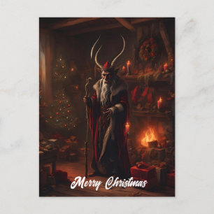Cartão Postal De Festividades Natal para Papais noeis horrorosos