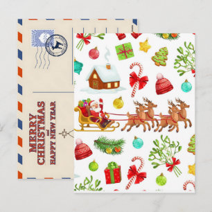 Cartão Postal De Festividades Natal Personalizado 2026 Família Férias Personaliz