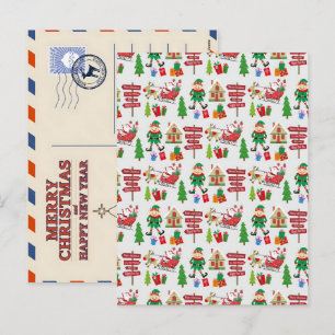 Cartão Postal De Festividades Natal Personalizado 2026 Família Férias Personaliz