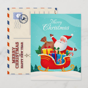 Cartão Postal De Festividades Natal Personalizado 2026 Família Férias Personaliz