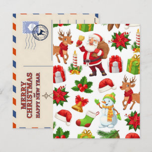 Cartão Postal De Festividades Natal Personalizado 2026 Família Férias Personaliz