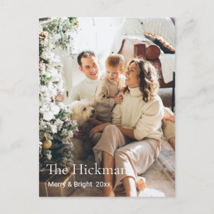 Cartão Postal De Festividades Natal personalizado da família mínima
