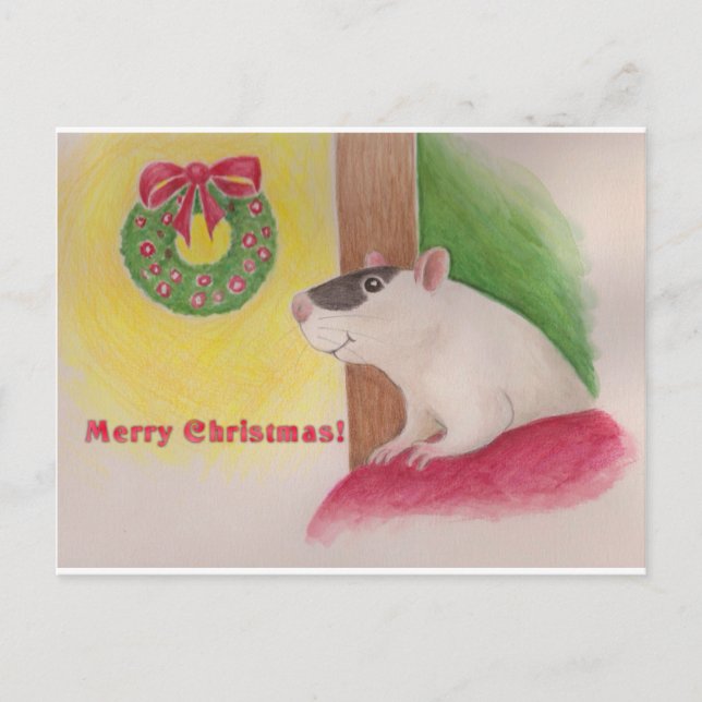 Cartão Postal De Festividades Natal Ratty (Frente)