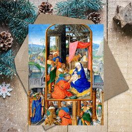 Cartão Postal De Festividades Natal Religioso Cristão Natividade Três Reis