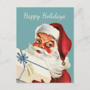 Cartão Postal De Festividades Natal retrô vintage clássico de Natal