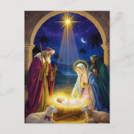 Cartão Postal De Festividades Natal Sagrado Natividade