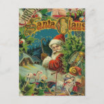 Cartão Postal De Festividades Natal Santa Claus Arte Antiquada<br><div class="desc">Este Natal é uma coleção de imagens dos anos 1800.</div>