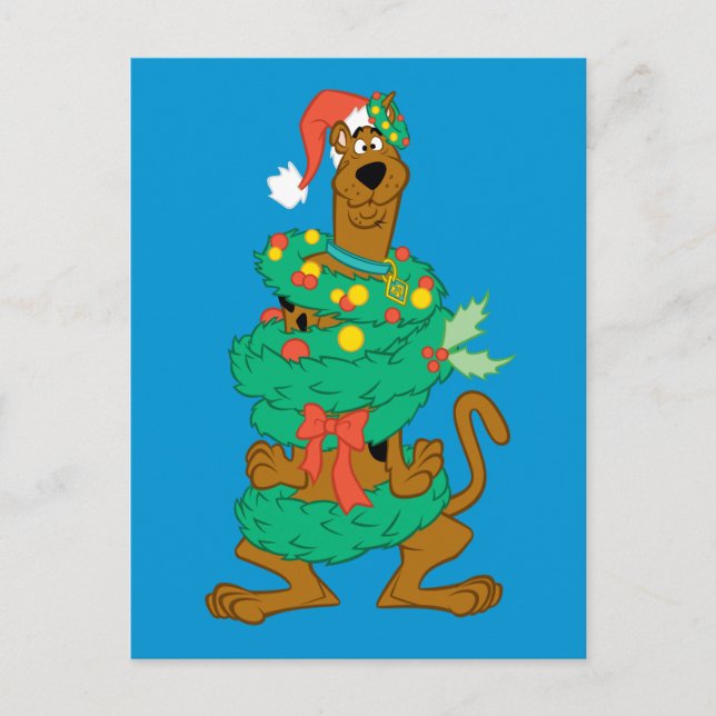 Cartão Postal De Festividades Natal Scooby (Frente)