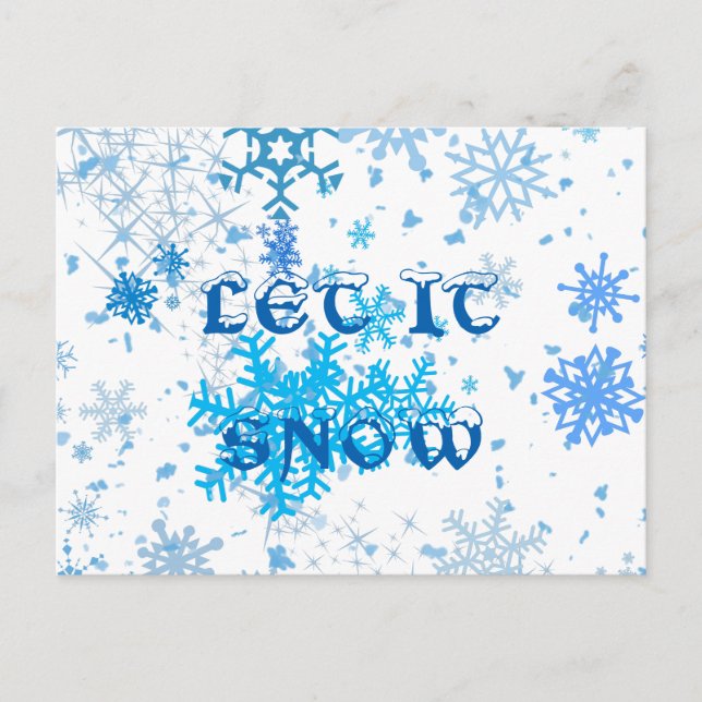 Cartão Postal De Festividades Natal Snowfall (Frente)