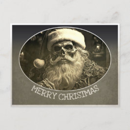 Cartão Postal De Festividades Natal Sombrio - Papai Noel Esqueleto 65609