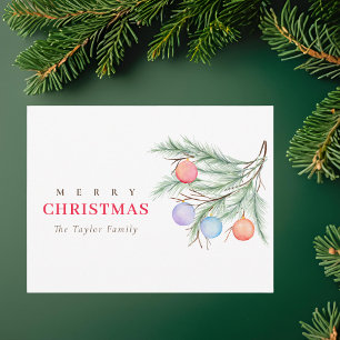 Cartão Postal De Festividades Natal Tradicional Alegre Moderno Rústico Elegante