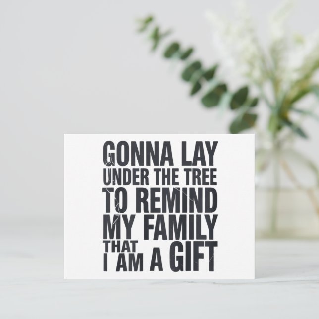 Cartão Postal De Festividades Natal Vai Ficar Sob A Família Tree Xmas (Em pé/Frente)