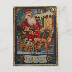 Cartão Postal De Festividades Natal vintage