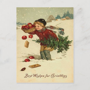 Cartão Postal De Festividades Natal vintage