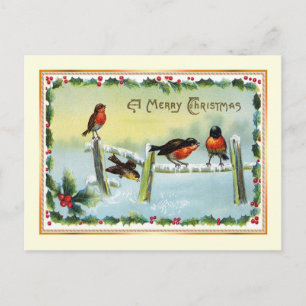 Cartão Postal De Festividades Natal vintage