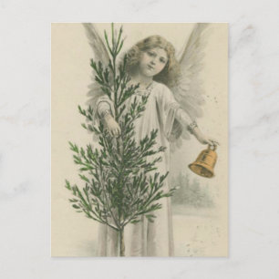 Cartão Postal De Festividades Natal vintage Angel