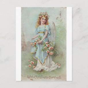 Cartão Postal De Festividades natal vintage Angel