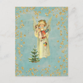 Cartão Postal De Festividades Natal vintage Angel