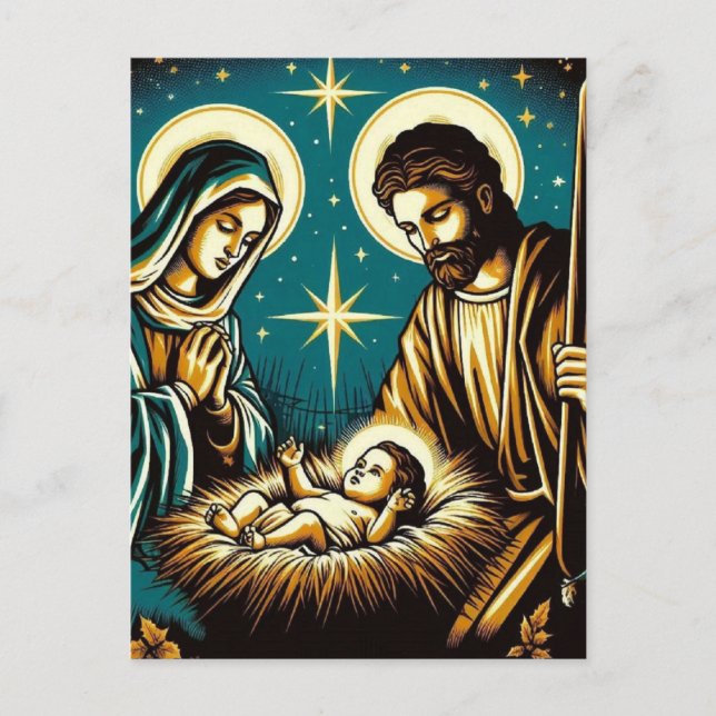 Cartão Postal De Festividades Natividade (Frente)