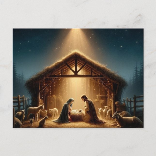 Cartão Postal De Festividades Natividade (Frente)