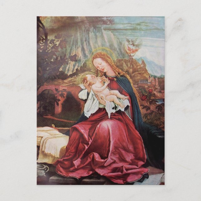 CARTÃO POSTAL DE FESTIVIDADES NATIVIDADE COM ANJOS - MÁGICA DO NATAL (Frente)