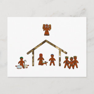 Cartão Postal De Festividades natividade de pão de Natal