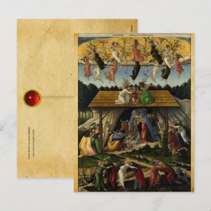 Cartão Postal De Festividades NATIVIDADE MÍSTICA por Sandro Botticelli ,Natal