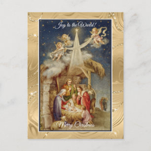 Cartão Postal De Festividades Natividade Natalina Clássica Religiosa Vintage