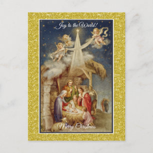 Cartão Postal De Festividades Natividade Natalina Clássica Religiosa Vintage